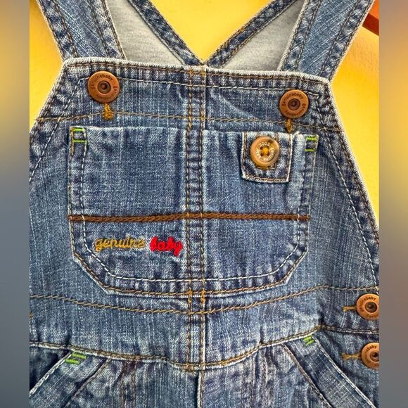 Genuine baby from OshKosh denim overalls size 6M - Picture 1 of 7